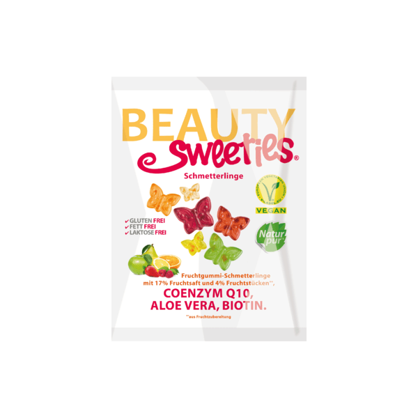 Jeleuri Fluturasi, cu fructe, coenzima Q10, aloe vera si biotina, fara zahar, 125g - Dasco