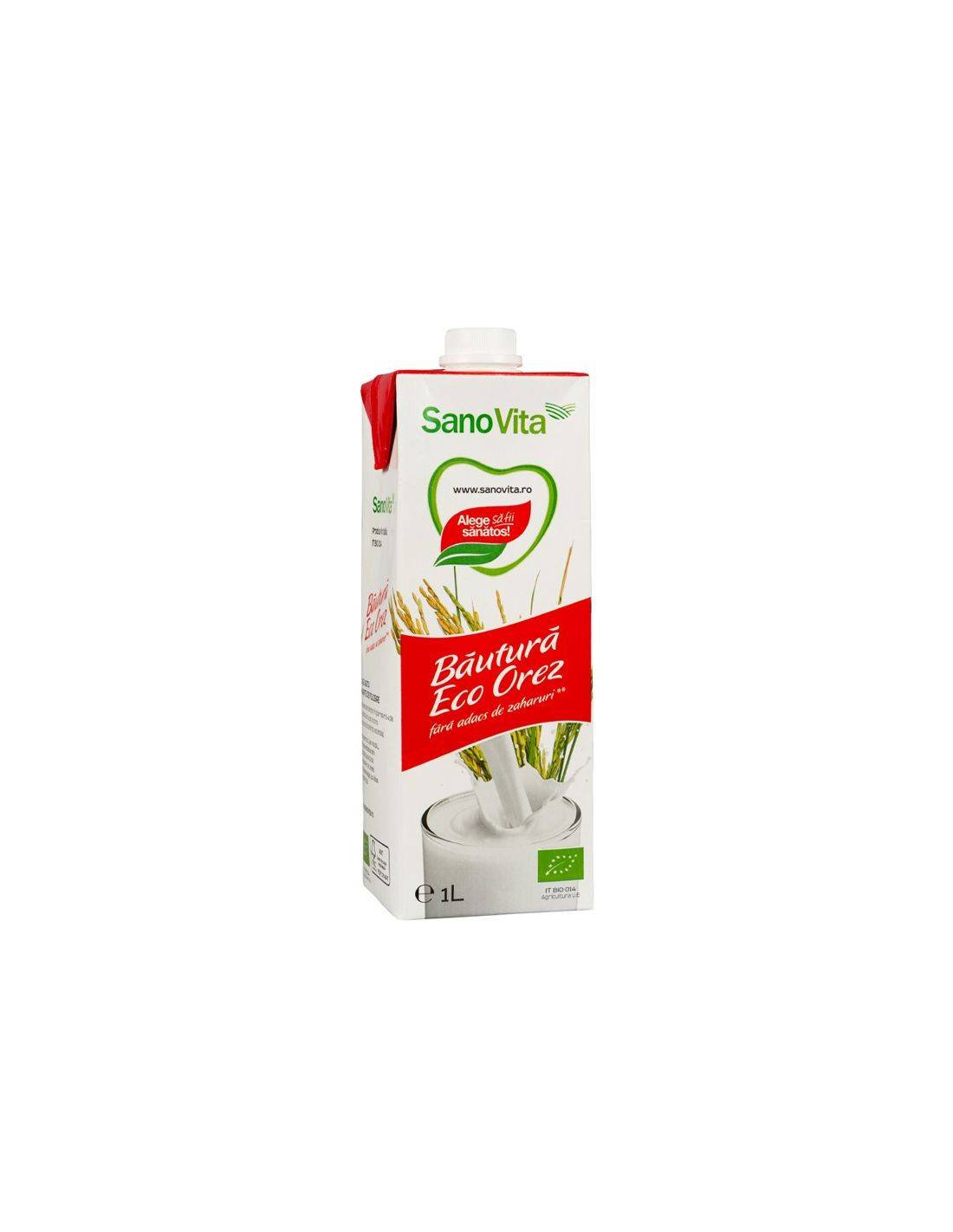Lapte vegetal de orez 1l eco-bio - sanovita
