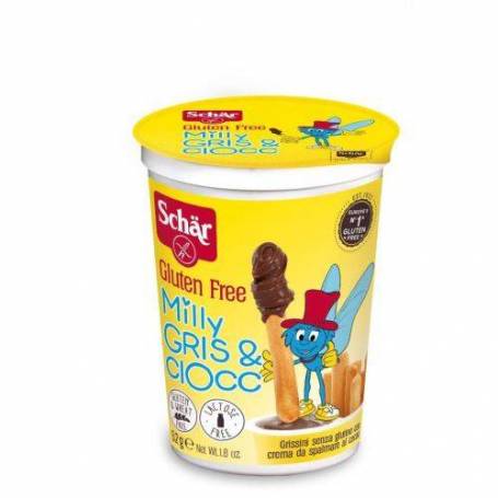 Grisine si crema de ciocolata, Milly Gris and Ciocc, fara gluten, x 52g - Dr. Schar