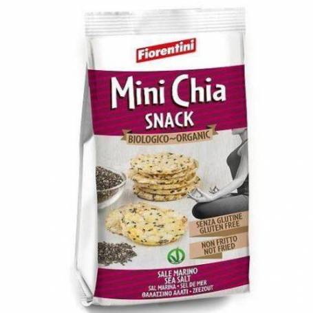 Chipsuri cu chia, Mini Chia Snack, fara gluten, eco-bio, 50g - Fiorentini