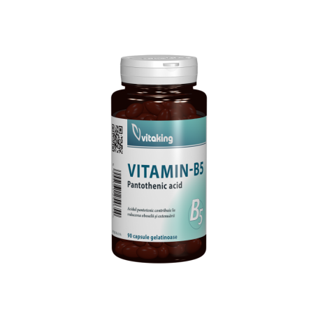 Vitamina B5, acid pantotenic, 200mg, 90cps - Vitaking