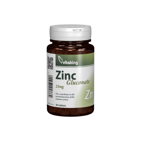 Gluconat de zinc 25mg, 90cpr - Vitaking