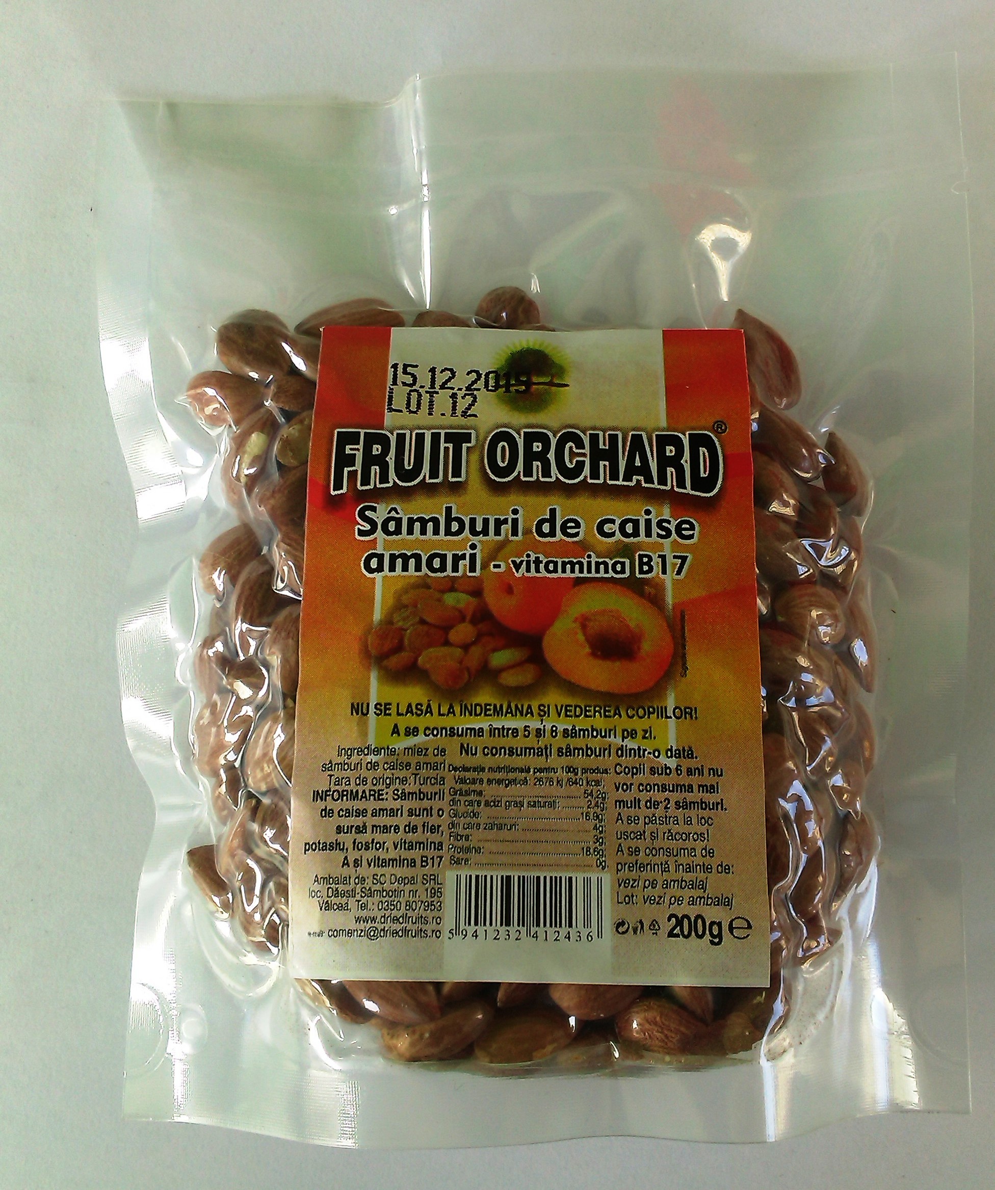 Samburi de caise amari 200g - fruit orchard