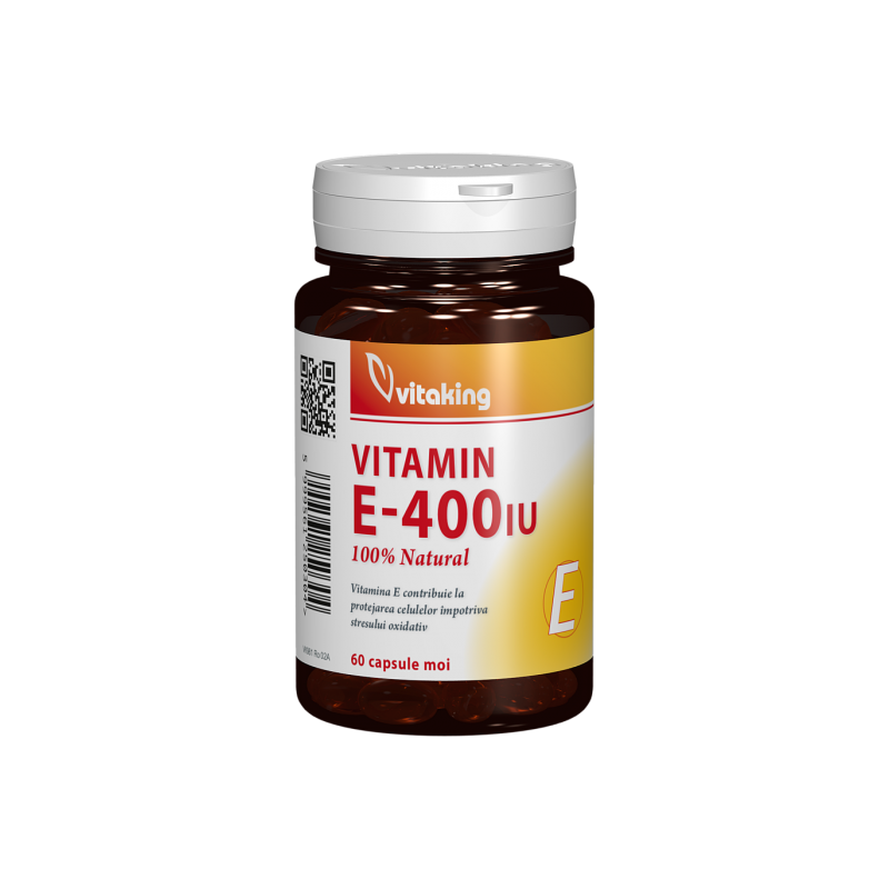 Vitamina E naturala, 400UI, 60cps - Vitaking