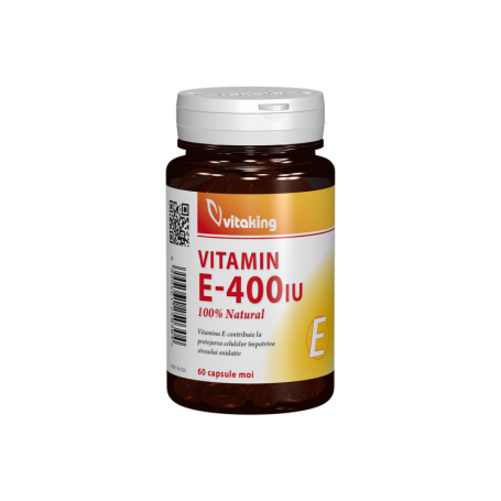 Vitamina E naturala, 400UI, 60cps - Vitaking