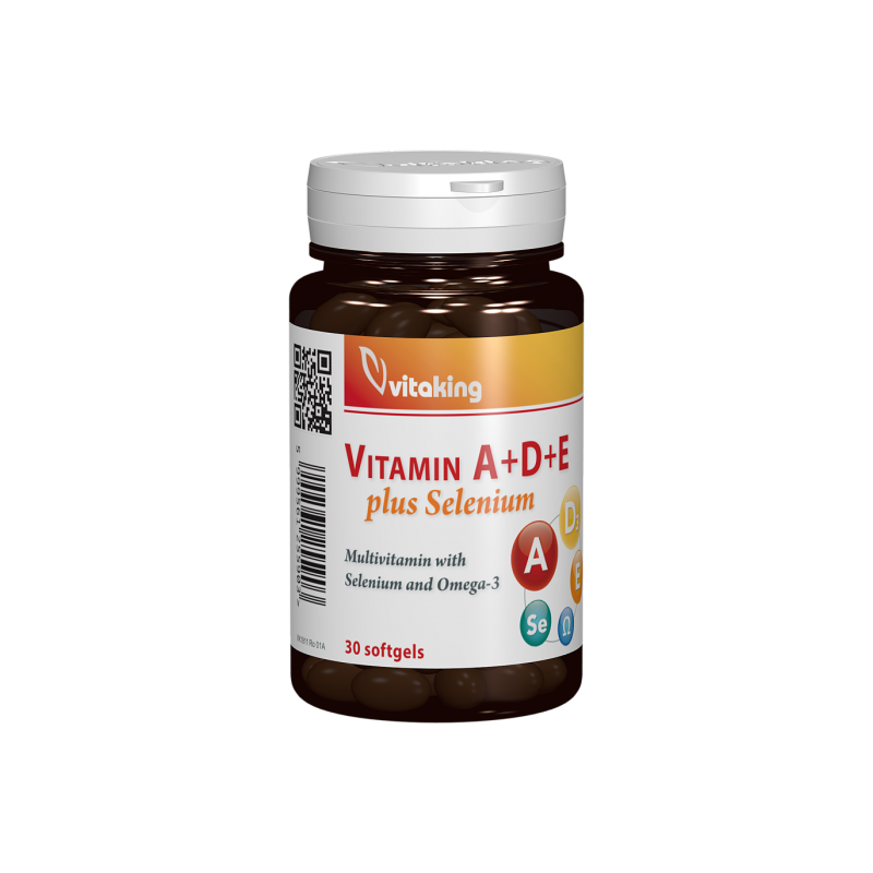 Vitamina A, D, E si seleniu, 30cps - Vitaking