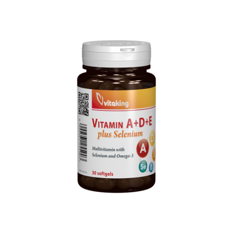 Vitamina A, D, E si seleniu, 30cps - Vitaking