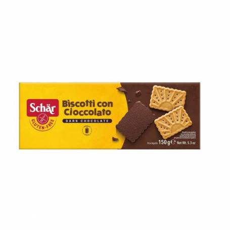 Biscuiti cu ciocolata, fara gluten, 150g - Dr. Schar