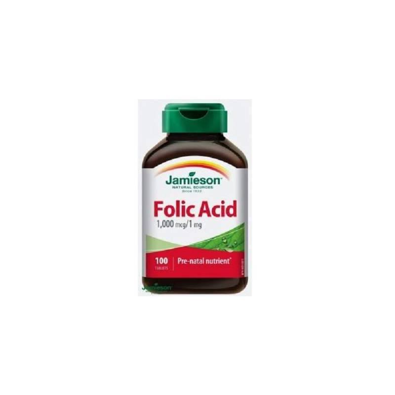 Acid folic, 1mg, 100tbs - Jamieson