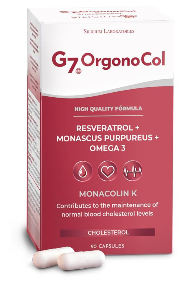 Orgono col g7 cu resveratrol, monascus purpureus si omega 3, 90cps - silicium laboratories