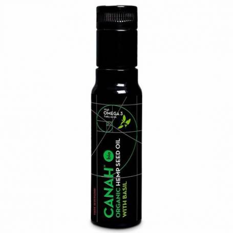 Ulei din seminte de canepa cu busuioc, eco-bio, 100ml - Canah