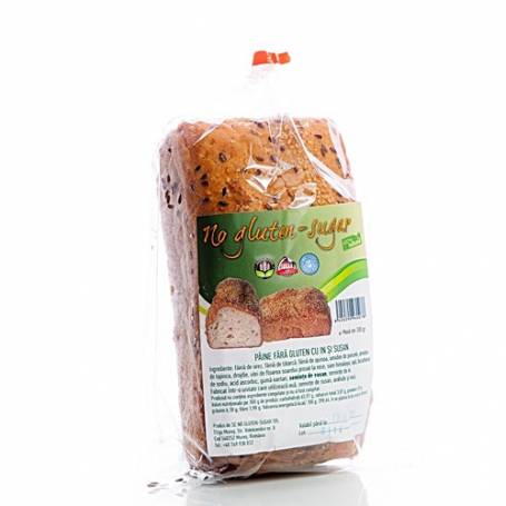 Paine proaspata, cu in si susan, fara gluten, 500g - No Gluten Sugar