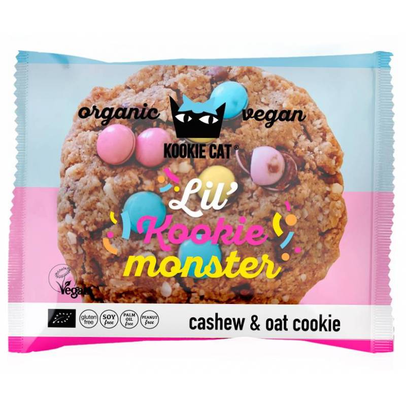 Cookie cu dropsuri de ciocolata colorate, fara gluten, eco-bio, 50g
