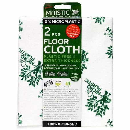 Laveta pentru pardoseli, plastic free, 2buc - Maistic