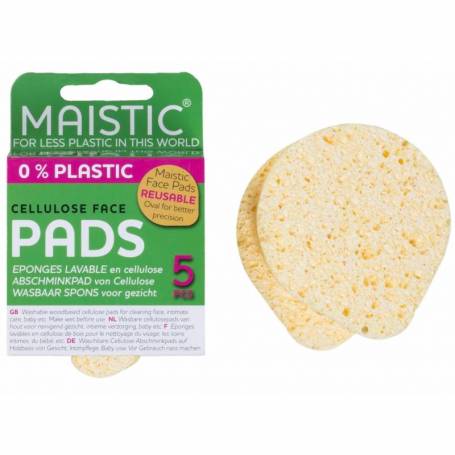 Dischete demachiante reutilizabile din celuloza, plastic free, 5buc - Maistic