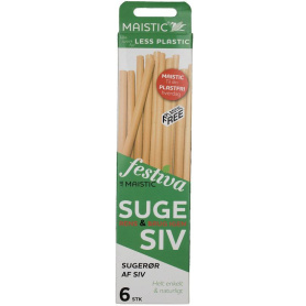 Pai din stuf pentru baut, 20cm, plastic free, 6buc - Maistic