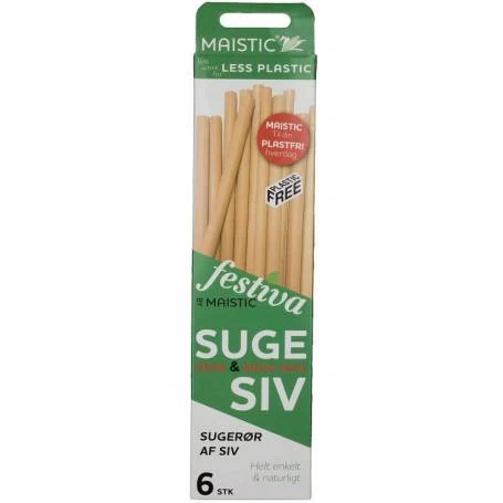 Pai din stuf pentru baut, 20cm, plastic free, 6buc - Maistic