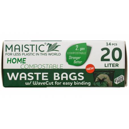 Saci menajeri compostabili, 20litri, 14buc - Maistic