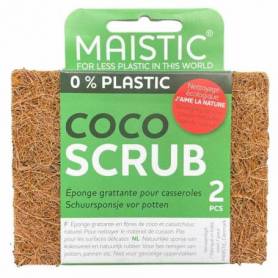 Burete abraziv, scrub, din cocos, plastic free, 2buc - Maistic