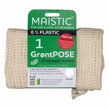 Saculet din bumbac pentru fructe si legume, plastic free, 1buc - Maistic