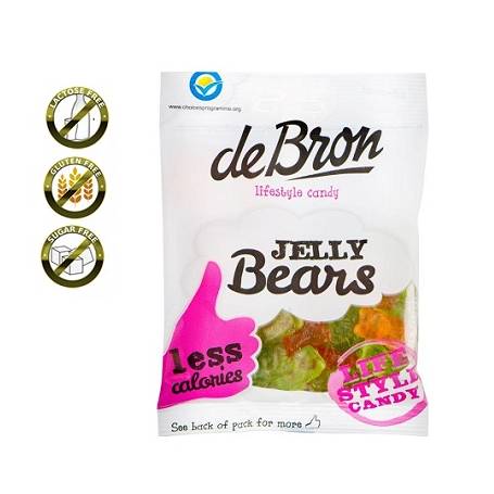 Jeleuri gumate cu aroma de fructe, Jelly Bears, 90g - DeBron