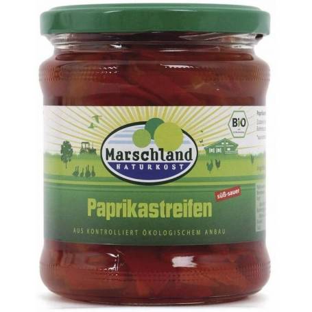 Bucati de ardei murati, eco-bio, 320g - Marschland Naturkost