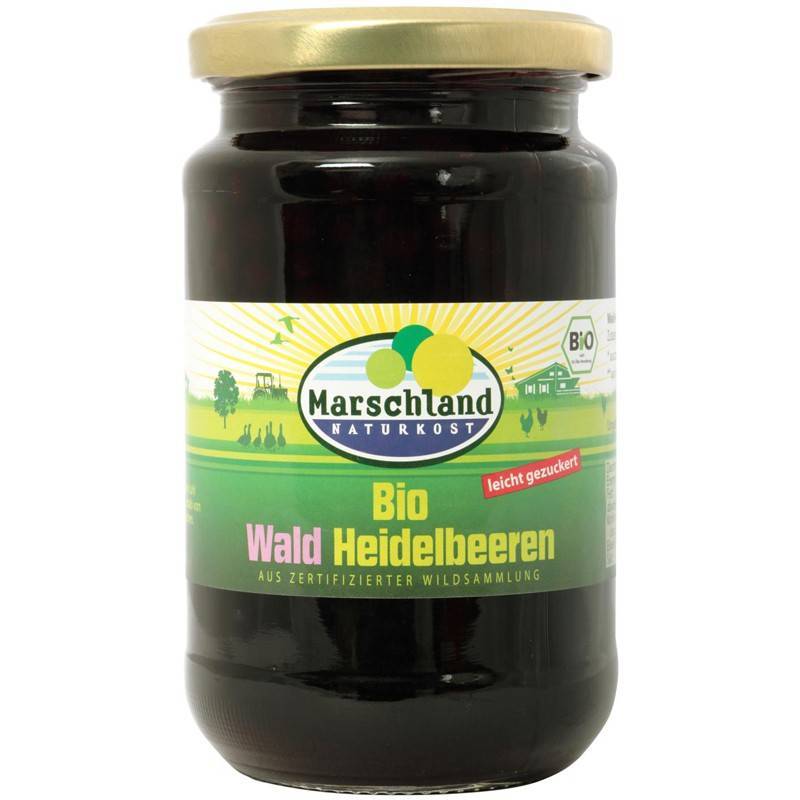 Compot de afine de padure, eco-bio, 340g - Marschland Naturkost