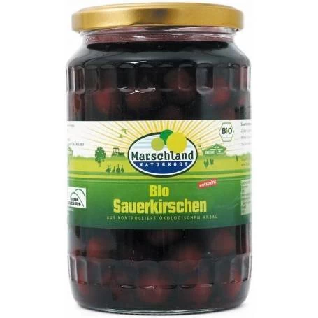 Compot de visine fara samburi, eco-bio, 680g - Marschland Naturkost