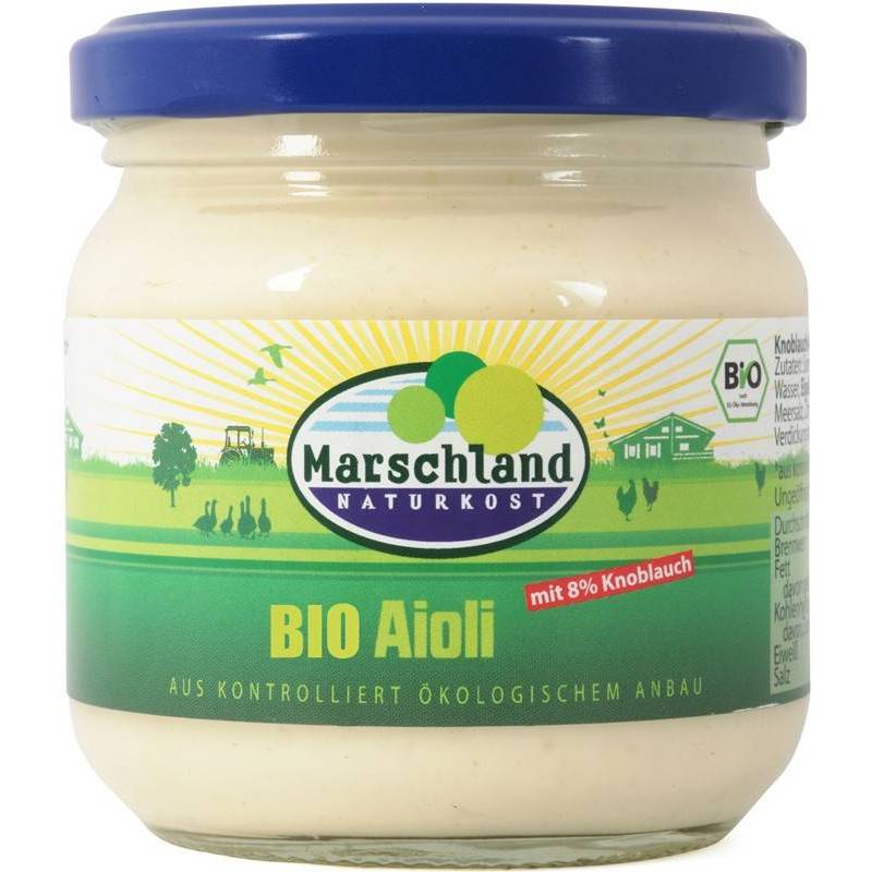 Sos Aioli cu 8% usturoi, eco-bio, 180g - Marschland