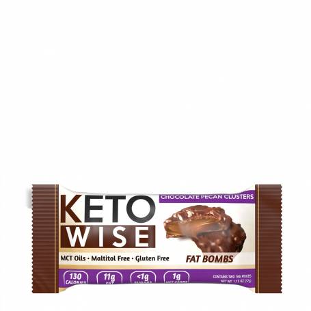 Keto wise fat bombs, bomboane invelite in ciocolata cu aroma de nuci pecane, 32g - Gnc