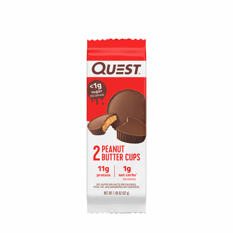 Quest peanut butter cups, baton proteic, cu aroma de unt de arahide, 42g - Gnc