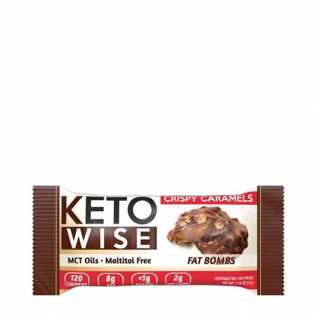 Keto wise fat bombs, bomboane invelite in ciocolata cu aroma de caramel, 32g - Gnc