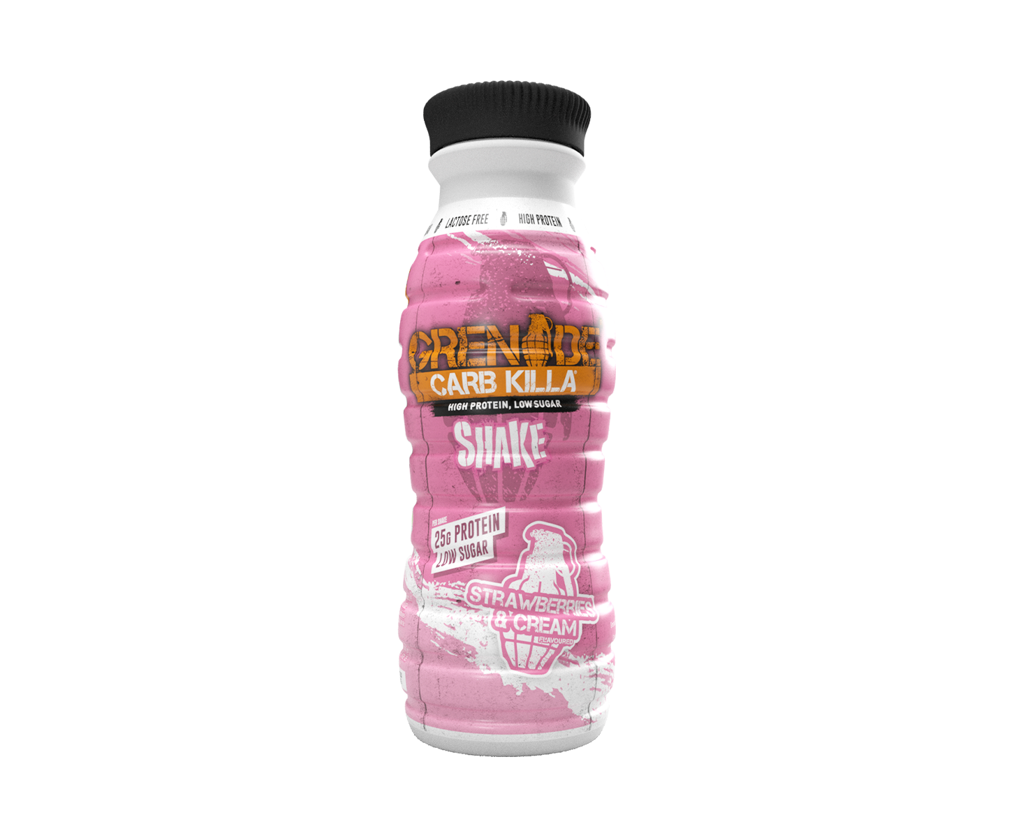 Carb killa protein shake, shake proteic rtd cu aroma de capsuni, 330ml - gnc