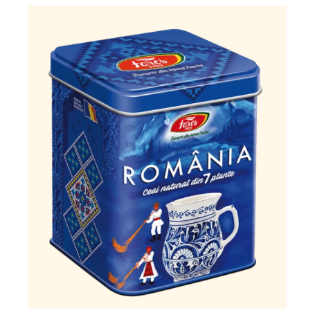 Ceai Suvenir Romania albastru, 75g- Fares