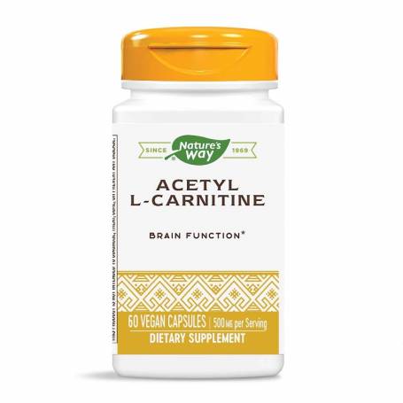Acetyl l-carnitine, 500mg, 60cps - Nature's Way - Secom