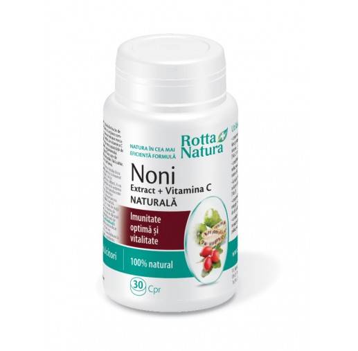 Noni extract + vitamina c naturala 30cps - rotta natura