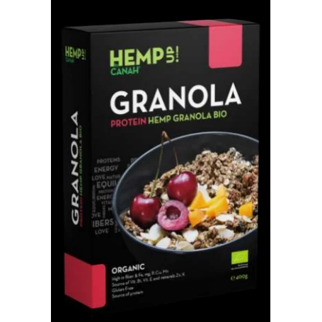 Granola protein cu canepa eco, 400gr - Canah