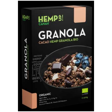 Granola cacao cu canepa, eco-bio, 400g - Canah