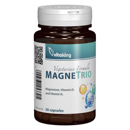 MagneTrio cu Vitamina K2, Magneziu si D3, 30cps - Vitaking