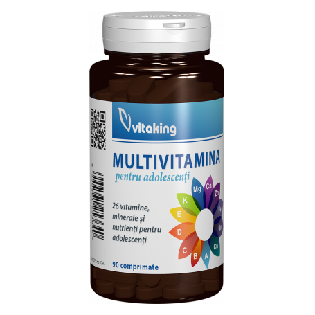 Multivitamine pentru adolescenti, 90cpr - Vitaking