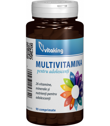 Multivitamine Pentru Adolescenti, 90cpr - Vitaking