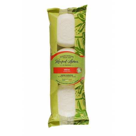 Pachet 3 sapunuri naturale vetiver, 450g - Rampal Latour