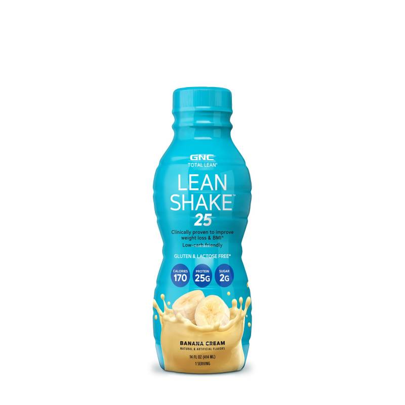 Total lean lean shake 25, shake proteic rtd cu aroma de banane,