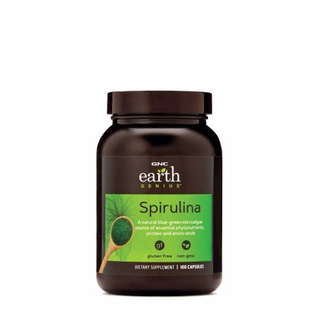 Earth genius spirulina, 500mg, 100cps - Gnc