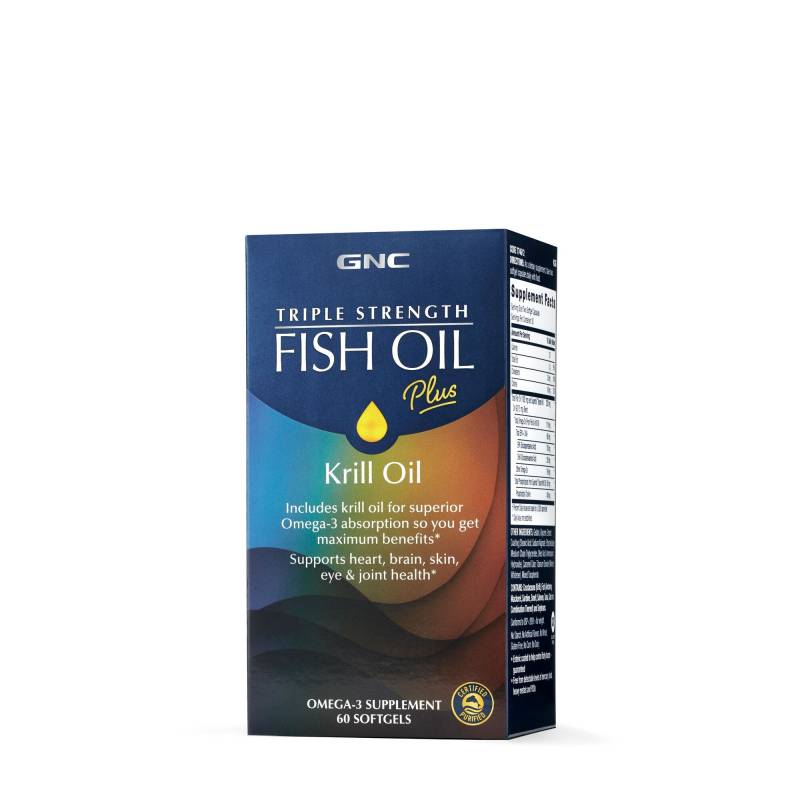 Triple strength fish oil plus krill oil, ulei de peste plus ulei de