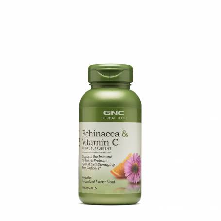 Herbal plus echinacea si vitamina C, 60cps - Gnc