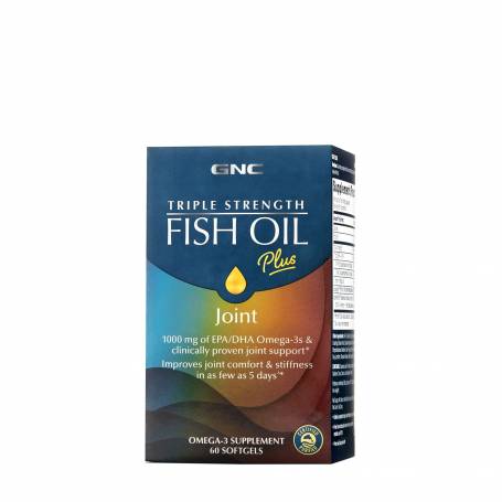 Triple strength fish oil plus joint, ulei de peste cu suport pentru articulatii, 60cps - Gnc