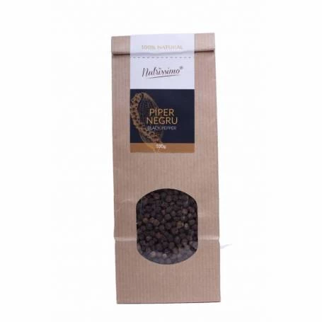 Piper negru boabe, 100g - Nutrissimo