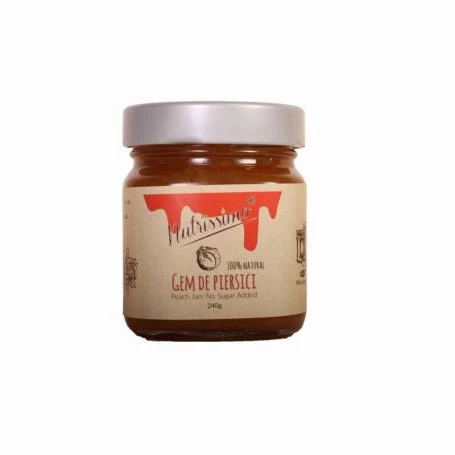 Gem de piersici fara zahar, 240g - Nutrissimo
