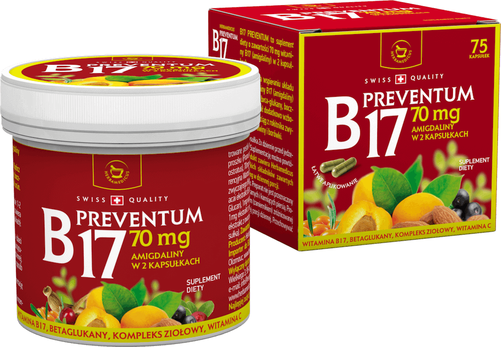 Vitamina b17 - amigdalina - preventum b17 - 70mg - 75cps
